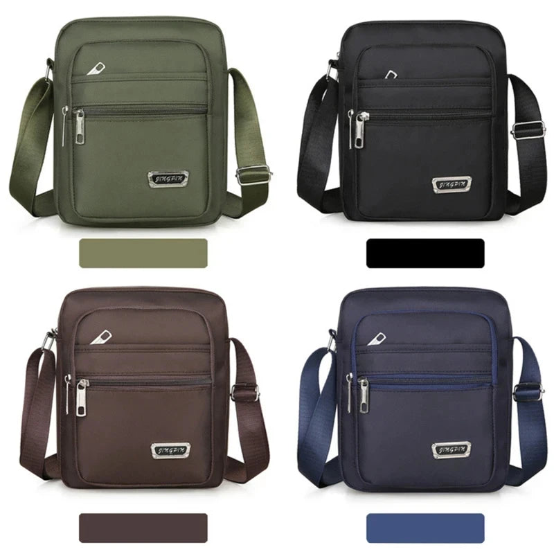 Waterproof Men Crossbody Bags Male Nylon Shoulder Bags Boy Messenger Bag Man Handbags For Travel Casual Large Satchel Grey Bags