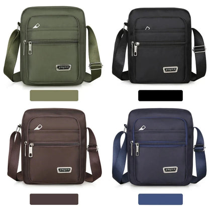 Waterproof Men Crossbody Bags Male Nylon Shoulder Bags Boy Messenger Bag Man Handbags For Travel Casual Large Satchel Grey Bags