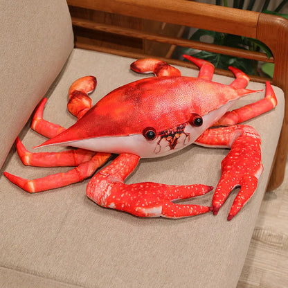1Pc 35/55CM Kawaii Crab Plush Toy Real Like Swimming Crab King Crab Pillow Stuffed Soft Sofa Cushion Creative Birthday Gift