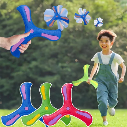 Children's Boomerang Toy Foam Safety Material Boomerang Throwing Target Rotator Trifoliate Flying Saucer Parent-Child