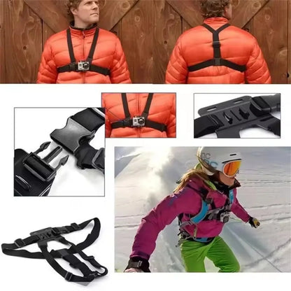 Roreta Action Camera Kit Head Strap Chest Strap phone holder for GoPro Phone Osmo Enhanced Stability Versatility stand