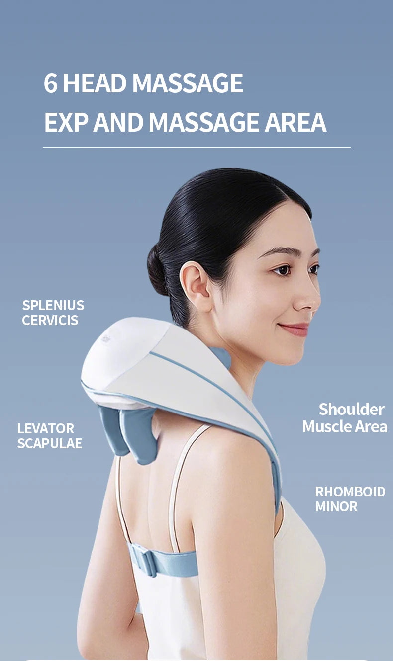 Haier Cervical Neck Massager Muscle Shoulder Back 3 Gears 6D Mechanical Hand Electric Massage Machine Shawl Relaxing Device Tool