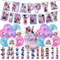 K Pop Birthday Party Decoration Tableware Set - Napkin Tablecloth Banner Paper Plates Slap Bracelets Stamps Baby Shower Supplies