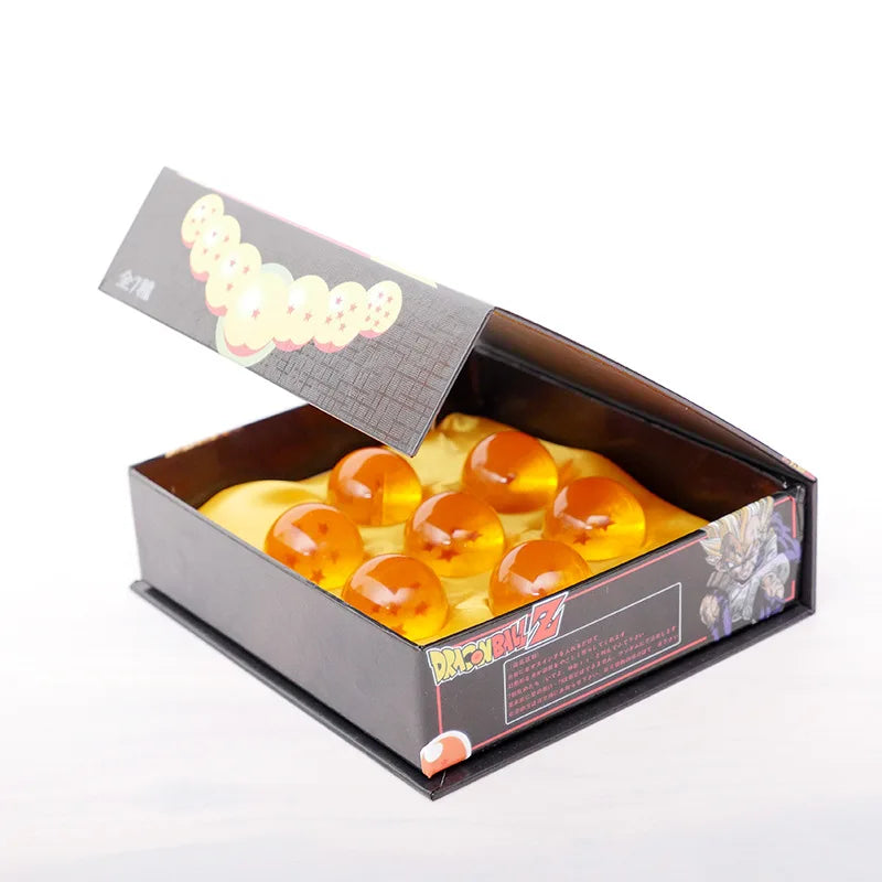 Dragon Ball 7Pcs/Set 1:1 Crystal 3.5cm Action Figure Toys Summon Shenron Wishing Collection Anime Model Gift