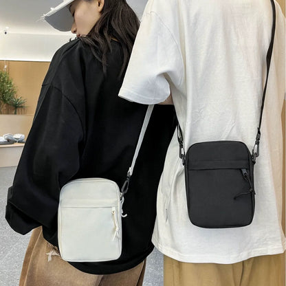 Men’s Women Small Crossbody Shoulder Bag, Lightweight Casual Sling Bag with Multi Zipper Pockets for Travel, Work, Daily Use
