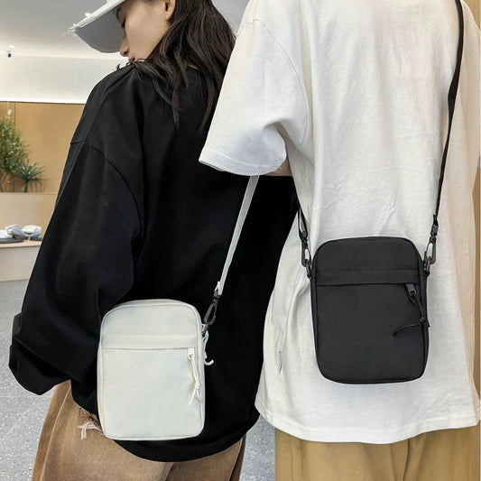 Men’s Women Small Crossbody Shoulder Bag, Lightweight Casual Sling Bag with Multi Zipper Pockets for Travel, Work, Daily Use