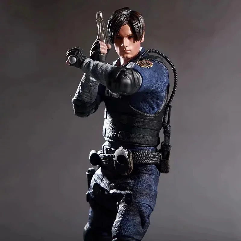 Action Figure 32cm Leon Kennedy Jill Valentine Zombie Hunter Anime Desk Decoration Gk Statue Toys Gift