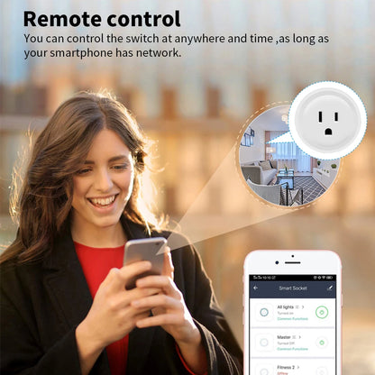 Tuya Smart Wifi Zigbee Plug US Standard Wireless Outlet 16A Remote Control Smart Home Appliances Work With Alexa Google Home