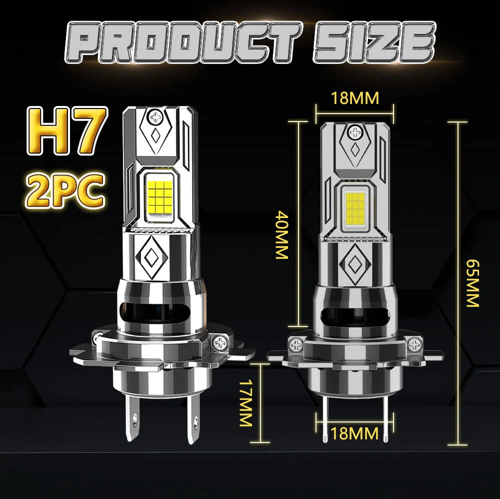 H7 Led CANBUS Headlight Bulbs 1500W Super Bright Wireless Turbo Fan Diode Lights for Car Ampoule LED H7 Automobile Fog Lamps