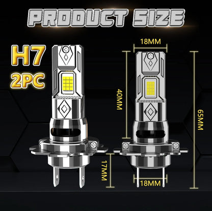 H7 Led CANBUS Headlight Bulbs 1500W Super Bright Wireless Turbo Fan Diode Lights for Car Ampoule LED H7 Automobile Fog Lamps