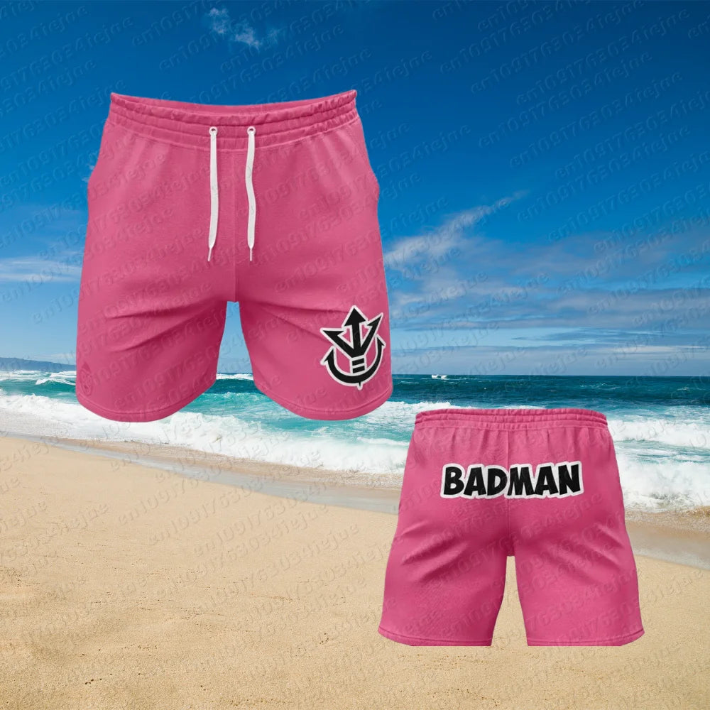 2026 Adult Boys Loose Short Hot Summer Mens Male Beach Pants Top Short Gift Sweatpants Goku Dragon Ball Z Gym Casual Shorts Hot