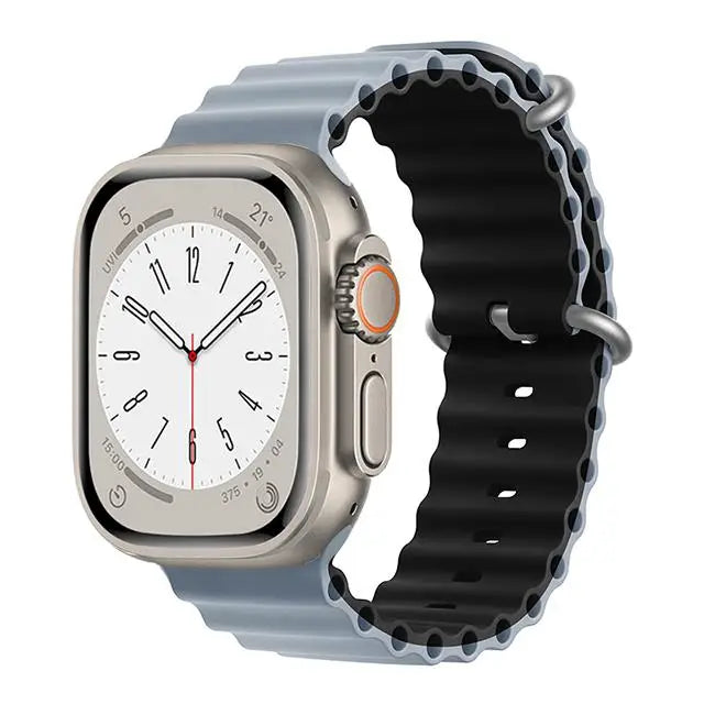 Ocean Strap for apple watch Band 44mm 40mm 45mm 41mm 49mm 46mm silicone correas bracelet iWatch series 7 5 6 3 se 8 Ultra 2 9 10