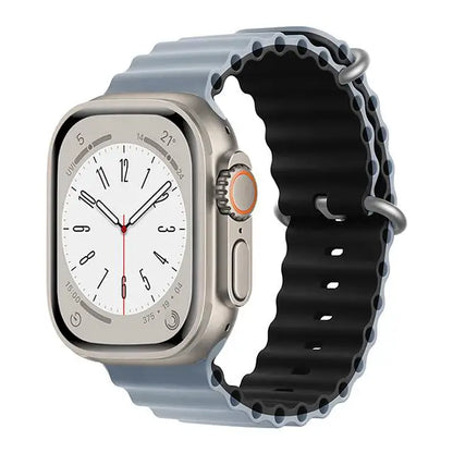 Ocean Strap for apple watch Band 44mm 40mm 45mm 41mm 49mm 46mm silicone correas bracelet iWatch series 7 5 6 3 se 8 Ultra 2 9 10