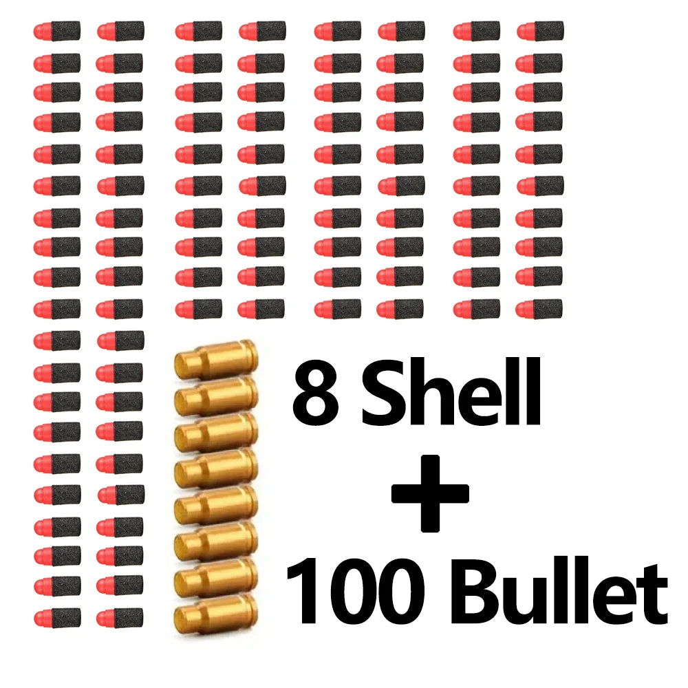 Summer Outdoor Ejecting Shell Pistol Soft Bullet Toy Gun Outdoor Game Boys Gift Weapon Armas Shoot Kids Safety Fun Design Gifts