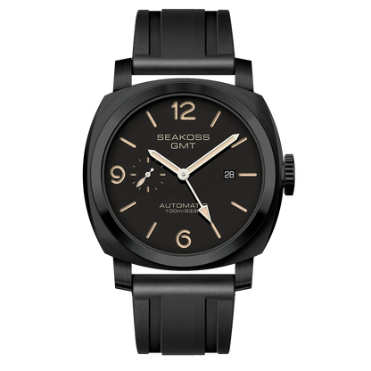 SEAKOSS GMT Super Luminous Diving Automatic Mechanical Watch Men 10ATM 1963 Seagull st2557 Movement Calendar Sapphire Wristwatch