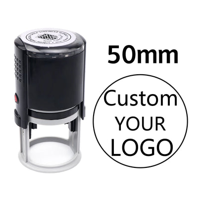 Custom Logo Round Stamp Personalized Image Self Inking Stamper Customized Business Logo Text Stamps-4 Sizes-5 Ink Color Options