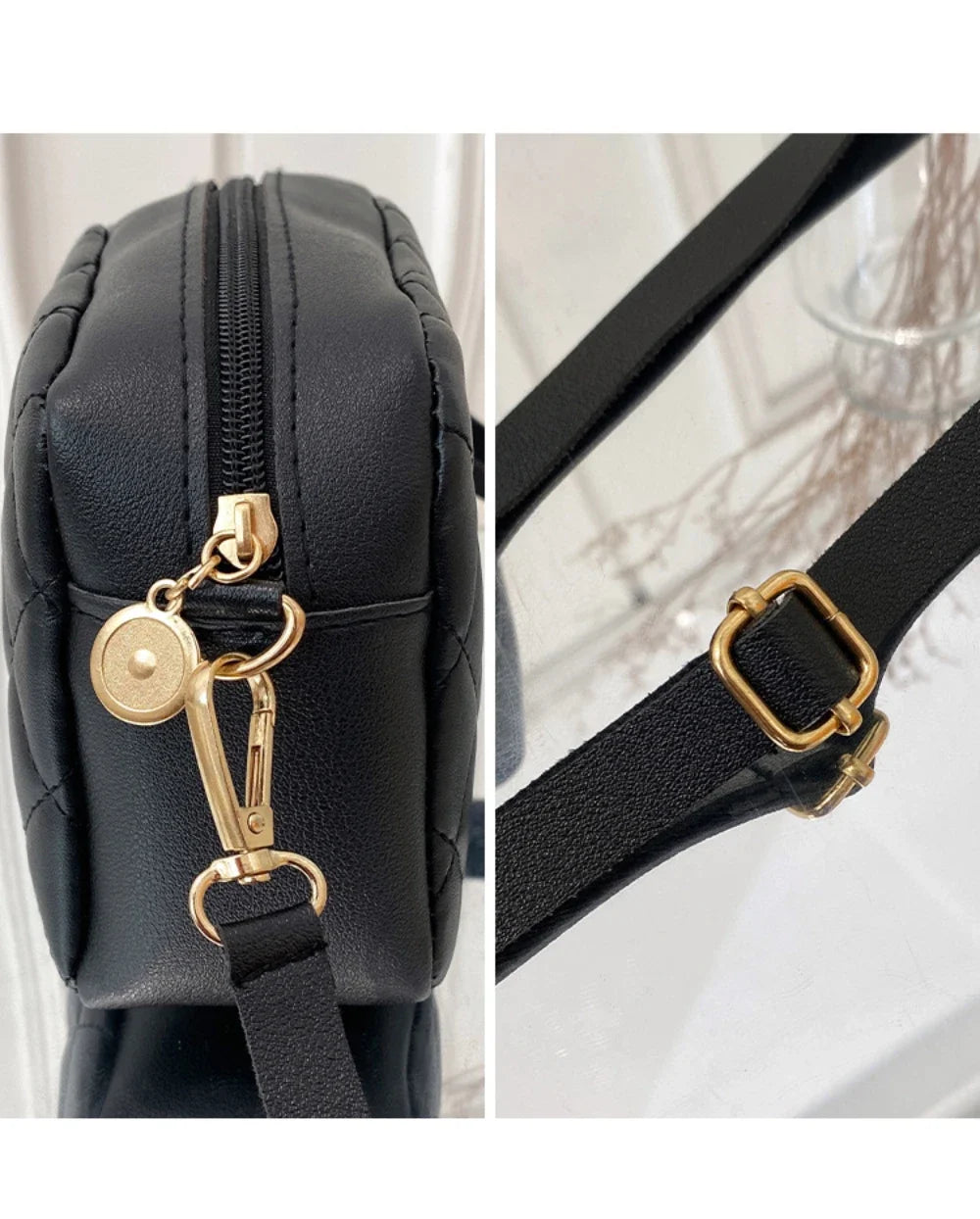 2025 roku damska mała torebka crossbody z frędzlami, modna haftowana damska torebka na ramię w kratę, modna torebka crossbody na łańcuszku
