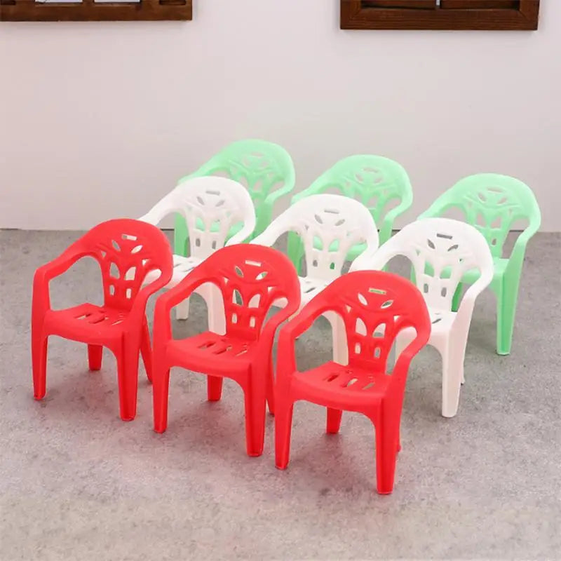 4pcs Miniature Backrest Chair Set Plastic Dollhouse Armchairs 1/6 Scale Doll Furniture Ideal Children's Gifts