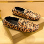Fashion Red Leopard Leather Casual Shoes Man Designer Tassels Loafers Men Comfortable Slip-on Men's Driving Shoes  Leopard