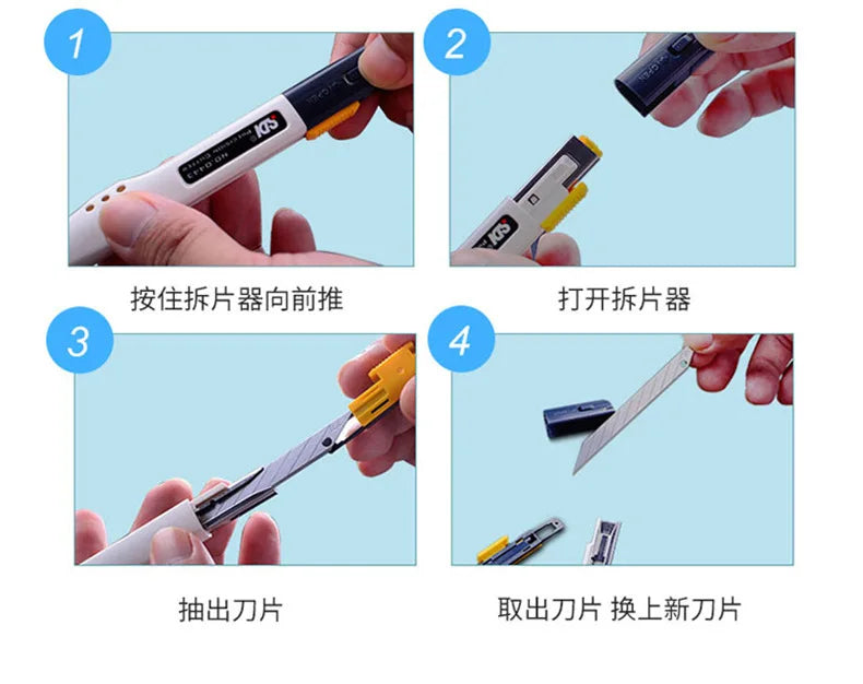 SDI 9mm Anti-Shaking Utility Knife 30-Degree Angle Sharp Black Steel Blades Box Cutter Auto Lock Professional Craft DIY Opener