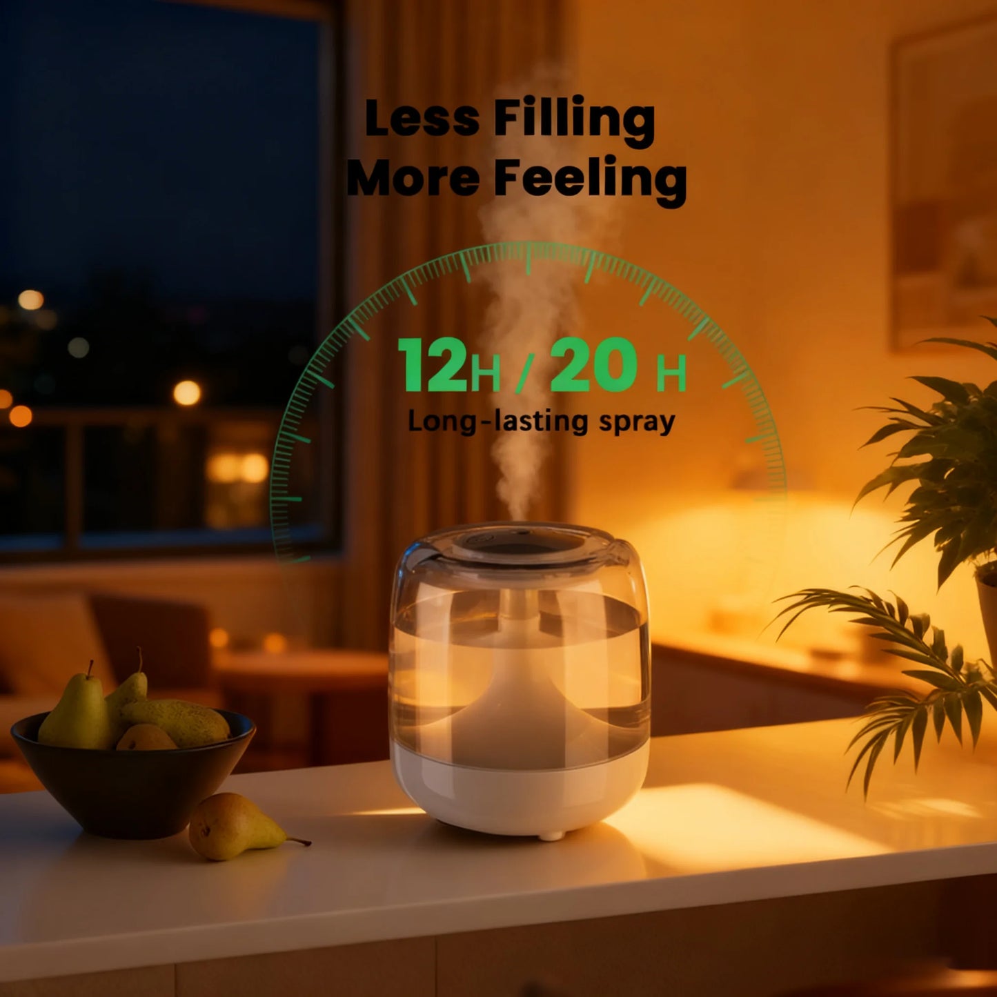 Large spray mute colorful light transparent water tank aromatherapy humidifier indoor portable bedroom air humidifier