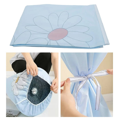 1pc All-inclusive Waterproof Fan Dust Cover Household Floor Fan Cover Washable Pedestal Fan Standing Fans Protective Cover