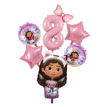 Gabby Dollhouse Birthday Party Supplies Plates Cups Tablecloth Napkins Gabby Cat Birthday Decoration Supply Kit Kids Party Favor