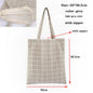 Canvas Cotton bag grocery handbag Foldable Fabric tote bag portable Storage organizer Shopping bag for woman Cloth organizer bag