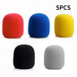Wireless Handheld Microphone Cover Colorful Windproof Anti-Saliva and Washable Sponge Foam Cover for Most Microphone 3.5 X 7CM