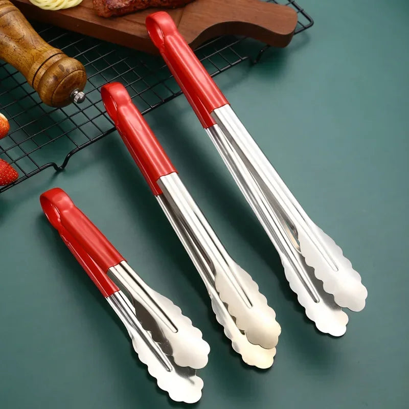 Stainless Steel Cooking Utensils Food Tongs Kitchens Accessories Pastry Folder Bbq Home Kitchen Anti-scalding Handle Clip Garden