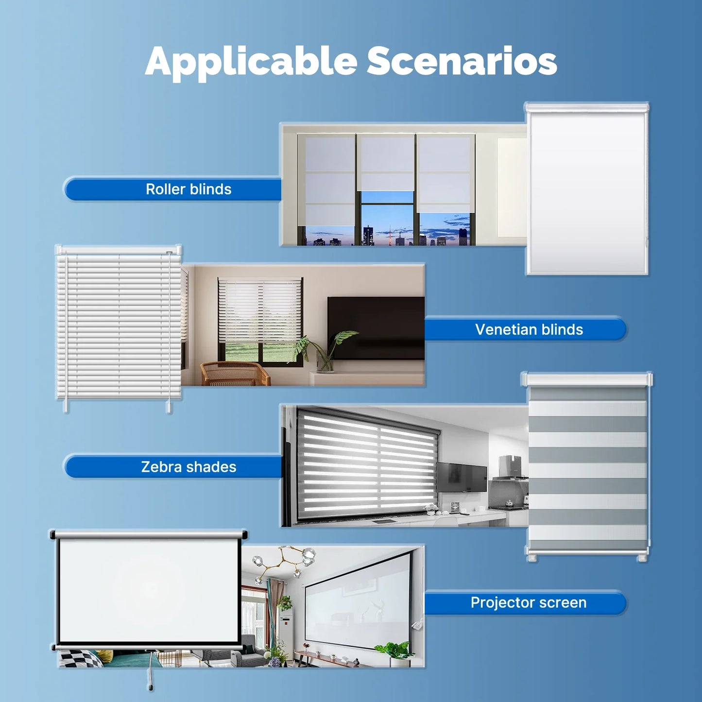 MOES Tuya Automatic Smart Zigbee Roller Shade Blinds Motor for 38mm Tube Remote Control work with Smart Life Alexa Google Home