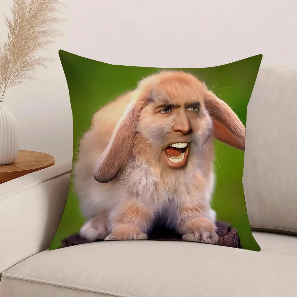 Actor New Pop N-Nicolas C-Cage Funny Pillow Case Office Cushions Suitable For Sofa Car Bedroom Decorative Cushion Cover