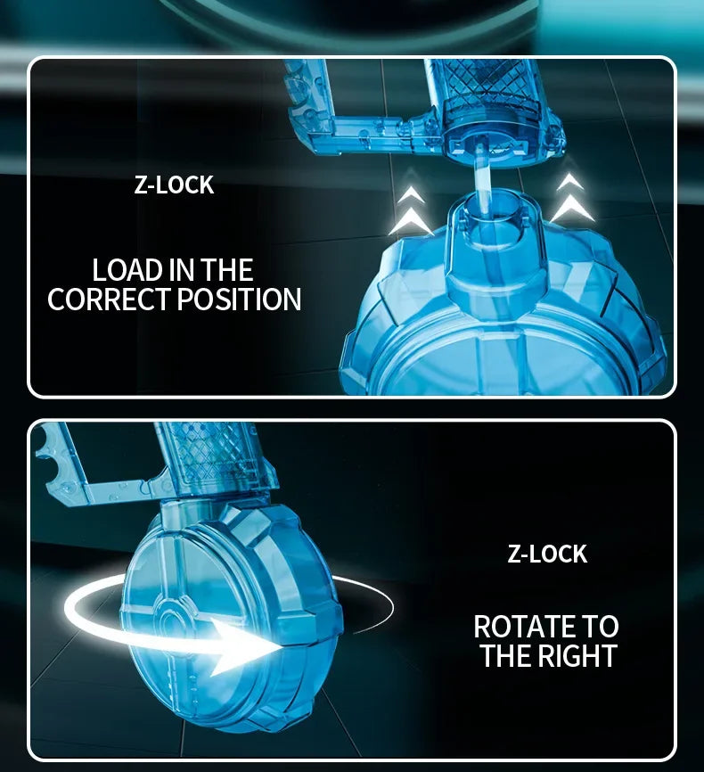 Electric Water Gun with LED Light Large-capacity Long-range Shooting Water Gun Summer Outdoor Game Toy Children's Adults' Gift