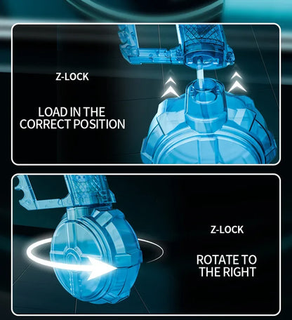 Electric Water Gun with LED Light Large-capacity Long-range Shooting Water Gun Summer Outdoor Game Toy Children's Adults' Gift