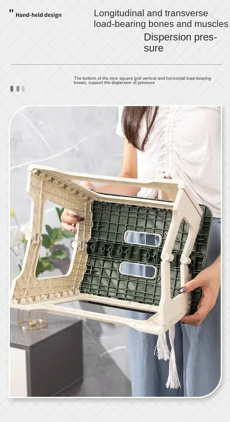 Popular Home Folding Stool Thickened Folding Stool Mini Portable Outdoor Picnic Camping Chair Portable Bench Train Mat Stool