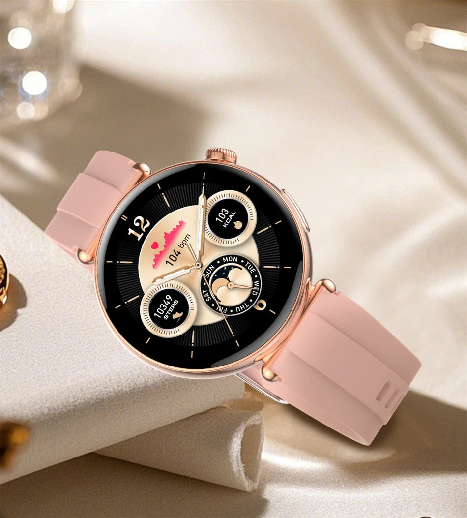 Smartwatch zdrowotny klasy pielęgniarskiej dla kobiet z ekranem AMOLED HD, wodoodpornością IP68, ciśnieniem krwi, połączeniami BT – modny zegarek dla kobiet
