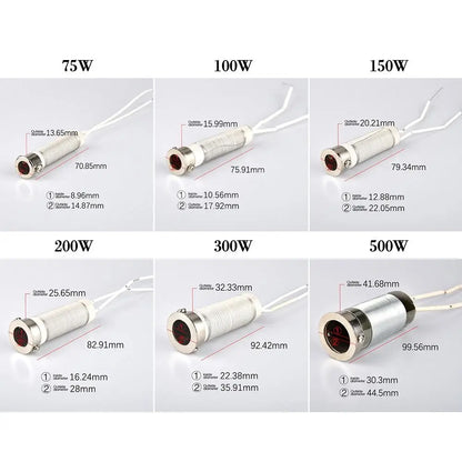 220V 75W100W150W200W300W500W Soldering Iron Core Heating Element Replacement Welding Tool Mica Externally Heating Core