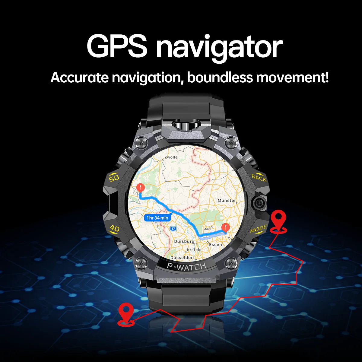 5G Cellular Version Q668 Android 10.0 Smart Watch 1.95inch Amoled 720*720 Smartwatch With 800W Dual Camera GPS WIFI Sim Card