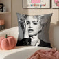 Iconic Pop American Singer M-Madonna Cushion Cover Pillowcase Short Plush Invisible zipper Room Sofa Cushion Cover