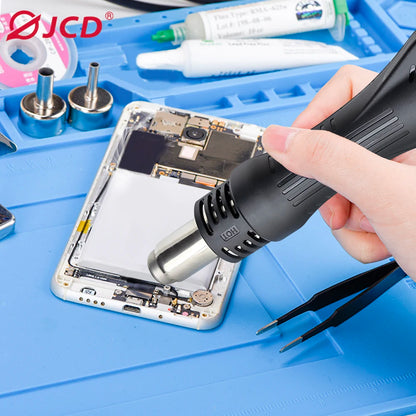 JCD 750W 8586D Soldering Station 2 IN 1 Hot Air Gun LCD Dual Digital Display Electric Soldering Iron SMD Welding Rework Station