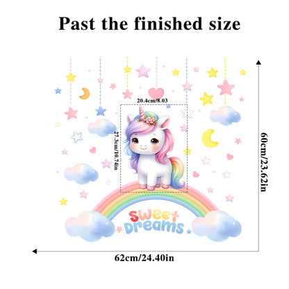 Unicorn Vinyl Child Wall Sticker For Baby Room Decoration Bedroom Accessories Furniture Sticker Adhesive Wallpaper Wall Decor