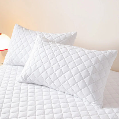 Northern Europe Double-deck Pillowcase Waterproof Anti-Mite Anti-Bacterial Quilted Cotton Pillow Case Bedroom Home Decoration