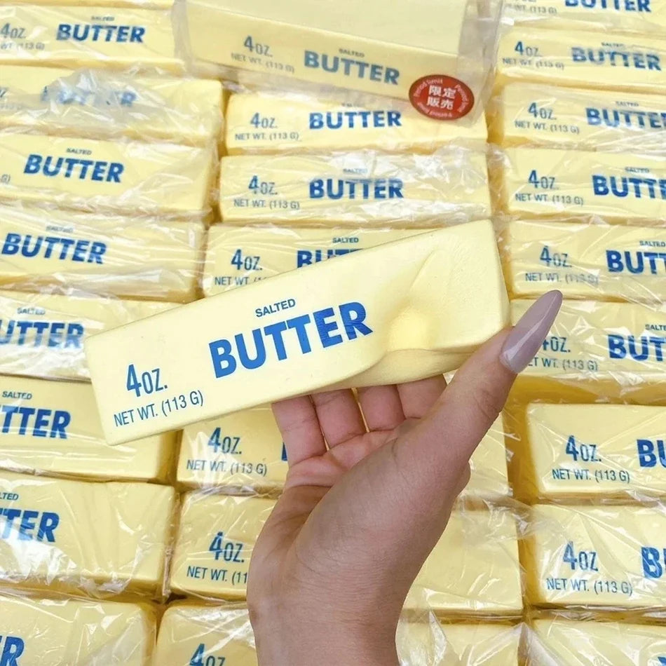 In Stock Butter Stick Squishy Toy Slow Rising Squeeze Toy Butter Bar Brick Squishy Fidget Toy Anti Stress Release Relax Gift
