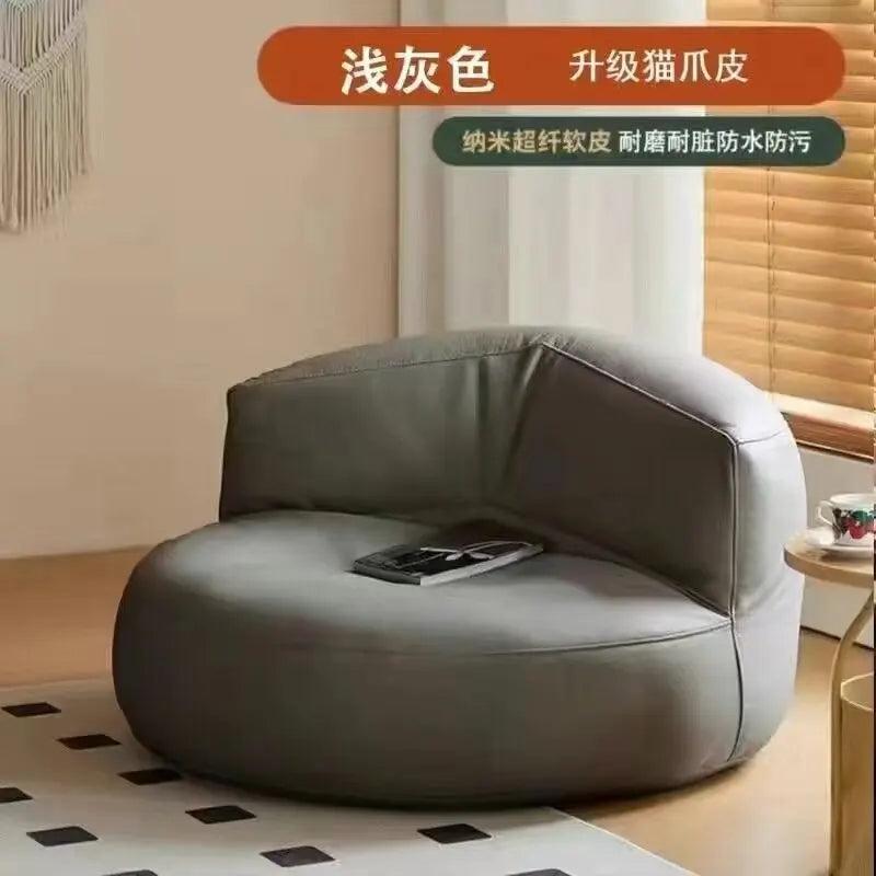 Lazy Bean Bag Sofa Seating Sleeping Tatami Chair Bedroom Room Black Single Sofa Boneless Couch 1-person Hotel Home Furniture