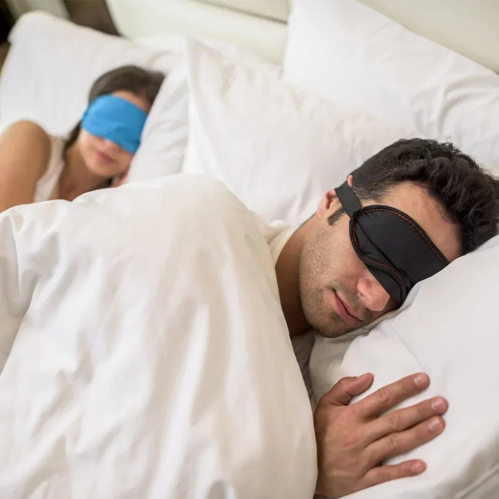 Silk Sleep Eye Mask Padded Shade Eye Cover Patch Sleeping Mask Eyemask Blindfolds Travel Relax Rest Women Men