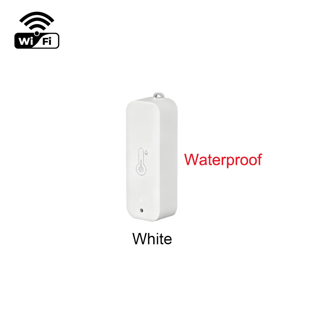 TUYA Wifi/Zigbee Waterproof Temperature And Humidity Sensor Outdoor Smart Life Thermometer Hygrometer Detection For Garden Home