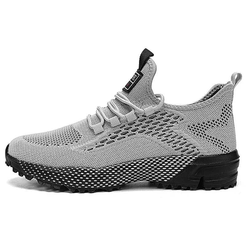 YRZL Running Shoes Men Comfortable Lightweight Grey Walking Sneakers Breathable Air Mesh Non Slip Casual Tennis Shoes for Men