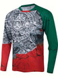 Fashion Mexican Flag T-Shirts Mexico 3D Print Men Woman Long Sleeve T Shirt Streetwear Oversized Harajuku Kids Tees Top Clothing