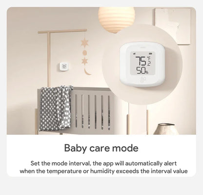 HOMEFISH Smart WiFi/Zigbee Temperature and Humidity Sensor Hygrometer Thermometer with LCD Display Support Alexa Google Home