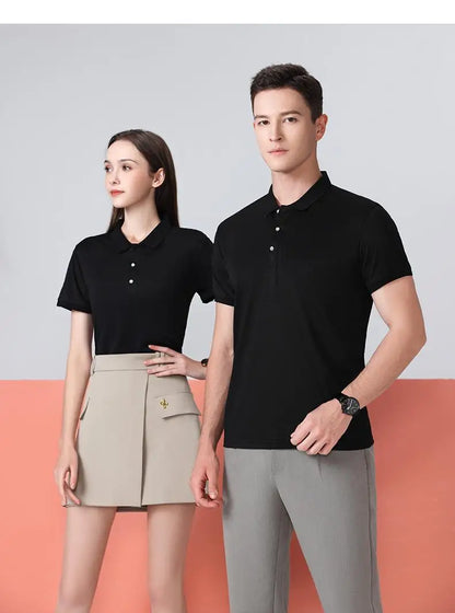 2025 Summer Causal Polo Shirt Custom Logo Printed Text Picture Brand Embroidery Personal Design Breathable Men And WomenTops